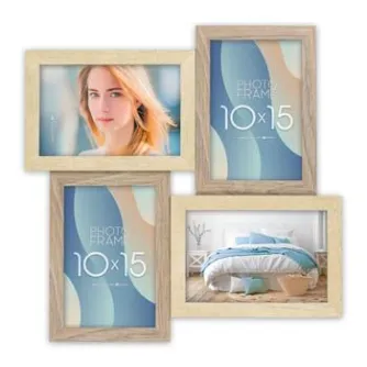 Zep Photo Frame DT987 Oberg 4Q 4x10x15 см - комплект из 4 деревянных рам для коллажа, идеально подходящий для домашнего и офисного интерьера