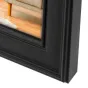 Фоторамка Zep DT434B Spoleto Black 30x40 см с рельефной отделкой, размеры 34x44 см, размещена на деревянном полу