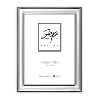 Фото рама Zep Italia Sondrio, серебряная, размер 13x18 см, серебряное покрытие, Made in Italy