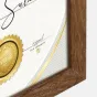 Фоторамка Zep V4721N Brown 21x29.7 см с золотой печатью и текстом 'BRAND AWARD 2022'