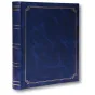 Элегантный Zep Paper Album Kit с текстурированной темно-синей обложкой, золотой рельефной декоративной рамкой и вертикальной золотой строчкой вдоль корешка
