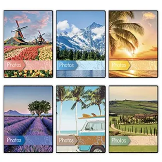Zep Slip-In Album Set 36x MV5740 Viaggio for 40 Photos 13x19 см - Многоцветные фоторамки с пейзажами, идеально подходящие для демонстрации фотографий размером 13x19 см в стильном оформлении.