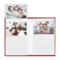 Zep Photo Frame XF468R красный альбом с открытым слотом, демонстрирующий семейные фотографии на страницах с линиями, подходит для 80 фотографий 10×15 см