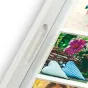 Zep Photo Tray White W006 для 9 фото со стеклянной крышкой, клетчатыми сердечками и цветочной композицией