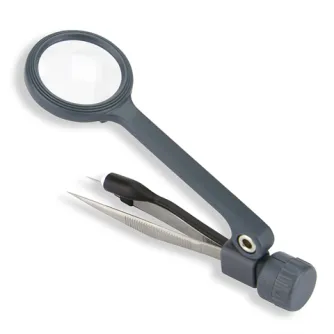 Магнификатор Carson MagniGrip MG-88 с точными щипцами - 4,5x асферический объектив, LED подсветка, сверхлегкий дизайн
