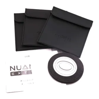 Cokin Nuances Extreme Soft Kit P-series filters with three black cases and a circular matte on a white surface