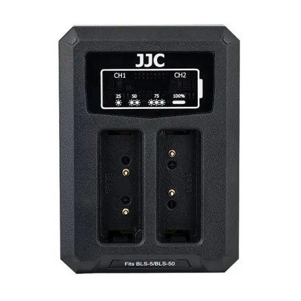 JJC Olympus DCH-BLS5 USB Dual Battery Charger (for Olympus BLS-1/BLS-5/BLS-50) DCH BLS5
