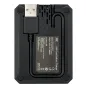 JJC DCH‑NB13L двойное зарядное устройство для батарей с USB-кабелем, черный пластиковый корпус, на ярлыке указаны вход 5 V 2.2 A и выход 4.2 V 600 mA, предназначено для Canon NB‑13L
