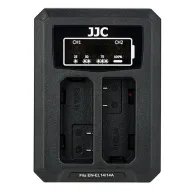 JJC Dual Battery Charger для Nikon EN-EL14/EN-EL14A с USB-зарядкой и двумя слотами для батарейJJC Dual Battery Charger для Nikon EN-EL14/EN-EL14A с USB-зарядкой и двумя слотами для батарей