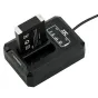 Зарядное устройство JJC DCH-NP95 для батарей Fujifilm NP-95 и Ricoh DB-90 с индикаторными лампочками и USB-портом