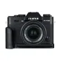 Fujifilm X-T30 camera with Fujinon Aspherical Lens and JJC HG-XT30 metal hand grip, front view