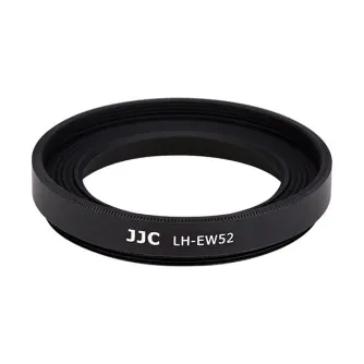 JJC EW-52 Canon lens hood for Canon RF 35mm F/1.8 Macro STM lenses - black circular hood with anti-glare features and ribbed edge