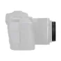 JJC EW-52 Canon lens hood for RF 35mm F/1.8 Macro STM lens - black lens hood with textured grip and matte finish, securely attached to the lens.