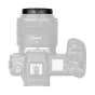 JJC EW-52 Canon Lens Hood for RF 35mm F/1.8 Macro STM Lens - Black Hood with White Text