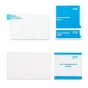 JJC GSP-LIPLAY optical glass screen protector kit for Fujifilm Instax mini LPLAY, including the 0.3 mm ultra-clear protector, microfiber cloth, dust absorber, and wet wipe on a white background.