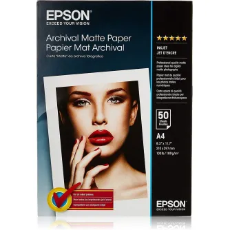 Fotopapīrs printeriem - Epson Archival Matte Paper A4 (210 x 297 mm) 189 g/m 50 sheet(s) - ātri pasūtīt no ražotāja