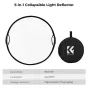 Saliekamie atstarotāji - K&F 5-In-1 Circular Reflector Kit - 110 cm - ātri pasūtīt no ražotāja