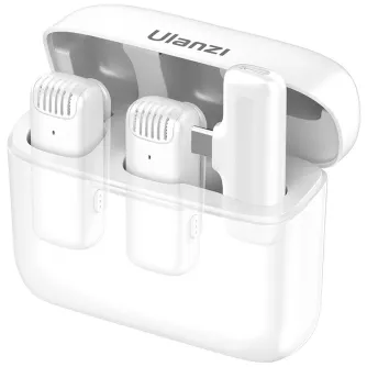 Bezvadu piespraužamie mikrofoni - Ulanzi J12 wireless audio kit - USB-C - white - ātri pasūtīt no ražotāja Profesionāļu labākā izvēle