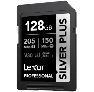 Lexar Professional SILVER PLUS карта памяти SDXC 128 ГБ UHS-I U3 V30 с скоростью чтения 205 МБ/с и записи 150 МБ/с, идеально подходящая для профессиональной съемки 4K видео и серийной фотографии.Lexar Professional SILVER PLUS карта памяти SDXC 128 ГБ UHS-I U3 V30 с скоростью чтения 205 МБ/с и записи 150 МБ/с, идеально подходящая для профессиональной съемки 4K видео и серийной фотографии.