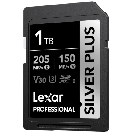 LEXAR SDXC PROFESSIONAL SILVER PLUS UHS-I/U3/A2/4K R205/W150 (V30) 1TB LSDSIPL00