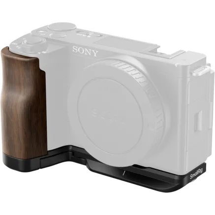 SmallRig 4864 L Shape Mount Plate with Wooden Handle for Sony ZV E10 II