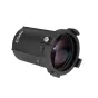NANLITE 19° сменный объектив для Bowens projection attachment, черный алюминиевый корпус с передней стеклянной линзой, боковые маркировки и крепежные клипсы, изолированное изображение продукта