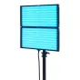 LED панель NANLITE PavoSlim 240C с полноцветным синим светом, две панели, установленные на стойке