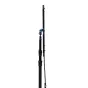 NANLITE PavoSlim 240C LED-панель в боковом виде с черным стойкой, синим регулировочным колесом и кабелем, компактный дизайн для портативного освещения
