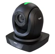 RGBlink VUE PTZ Camera 12x Optical Zoom with a glossy finish, green tally LED, and visible lens markings on a square base.RGBlink VUE PTZ Camera 12x Optical Zoom with a glossy finish, green tally LED, and visible lens markings on a square base.