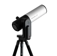 Смарт-телескоп Unistellar eVscope 2 на штативе, серебряный корпус с надписью UNISTELLAR, черный моторизованный крепеж, готовый к наблюдению за звездамиСмарт-телескоп Unistellar eVscope 2 на штативе, серебряный корпус с надписью UNISTELLAR, черный моторизованный крепеж, готовый к наблюдению за звездами