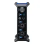 Zoom UAC-232 аудиоинтерфейс с фронтального вида, 32-битный float запись, двойные комбинированные XLR/TRS входы, светящиеся синие индикаторы прямого мониторинга и фантомного питания, крупный выходной регулятор и разъём для наушни