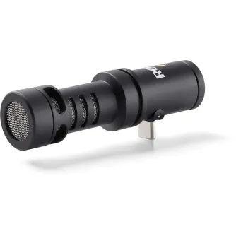 Rode VideoMic Me-C+ USB-C shotgun microphone with furry windscreen and built-in clip for high-quality mobile video recording