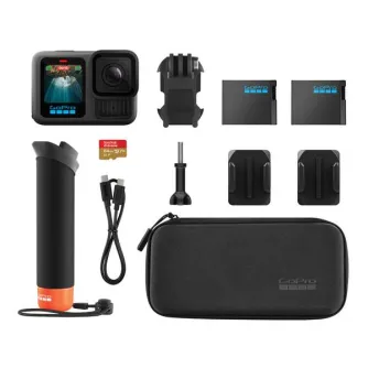 Sporta kameras - GoPro HERO13 Black Accessory Bundle Handler pludiņš/stiks, 64GB microSD, +Enduro bat, Futlāris - ātri pasūtīt no ražotāja Profesionāļu labākā izvēle