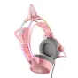 Головная гарнитура - Игровые наушники ONIKUMA X15Pro Розовые Уши Кошки X15PROP - быстрый заказ от производителя