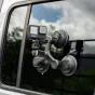 PGYTECH CapLock Action Camera Ball-head Quick Release Set with GoPro camera securely attached to car window