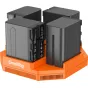 Kameru akumulatori - SMALLRIG 4834 NP-F970 4-CHANNEL CAMERA BATTERY CHARGER & 4-BATTERY KIT 4834 - быстрый заказ от производител