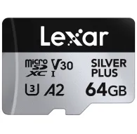 Карты памяти - LEXAR MICROSDXC PROFESSIONAL SILVER PLUS UHS-I/U3/A2/4K R205/W100 (V30) 64GB LMSSIPL064G-BNANG - быстрый заказ от производителяКарты памяти - LEXAR MICROSDXC PROFESSIONAL SILVER PLUS UHS-I/U3/A2/4K R205/W100 (V30) 64GB LMSSIPL064G-BNANG - быстрый заказ от производителя