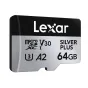 Memory Cards - LEXAR MICROSDXC PROFESSIONAL SILVER PLUS UHS-I/U3/A2/4K R205/W100 (V30) 64GB LMSSIPL064G-BNANG - quick order from manufacturer