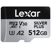 Atmiņas kartes - LEXAR MICROSDXC PROFESSIONAL SILVER PLUS UHS-I/U3/A2/4K R205/W150 (V30) 512GB LMSSIPL512G-BNANG - ātri pasūtīt no ražotājaAtmiņas kartes - LEXAR MICROSDXC PROFESSIONAL SILVER PLUS UHS-I/U3/A2/4K R205/W150 (V30) 512GB LMSSIPL512G-BNANG - ātri pasūtīt no ražotāja