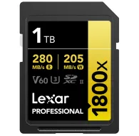 Memory Cards - LEXAR SDXC PRO 1800X U3 UHS-II R280/W210 (V60) 1TB LSD1800001T-BNNNG - quick order from manufacturerMemory Cards - LEXAR SDXC PRO 1800X U3 UHS-II R280/W210 (V60) 1TB LSD1800001T-BNNNG - quick order from manufacturer