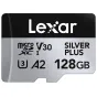 Memory Cards - LEXAR MICROSDXC PROFESSIONAL SILVER PLUS UHS-I/U3/A2/4K R205/W150 (V30) 128GB LMSSIPL128G-BNANG - quick order from manufacturer