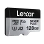 Atmiņas kartes - LEXAR MICROSDXC PROFESSIONAL SILVER PLUS UHS-I/U3/A2/4K R205/W150 (V30) 128GB LMSSIPL128G-BNANG - ātri pasūtīt no ražotāja