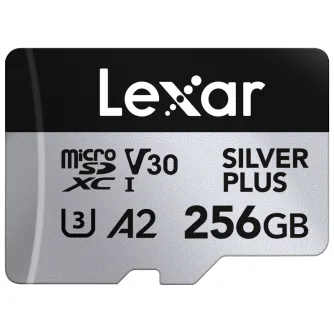 Atmiņas kartes - LEXAR MICROSDXC PROFESSIONAL SILVER PLUS UHS-I/U3/A2/4K R205/W150 (V30) 256GB LMSSIPL256G-BNANG - ātri pasūtīt no ražotāja