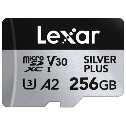 LEXAR MICROSDXC PROFESSIONAL SILVER PLUS UHS-I/U3/A2/4K R205/W150 (V30) 256GB LMSSIPL256G-BNANG