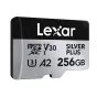 Didelis atminties - LEXAR MICROSDXC PROFESSIONAL SILVER PLUS UHS-I/U3/A2/4K R205/W150 (V30) 256GB LMSSIPL256G-BNANG - быстрый за