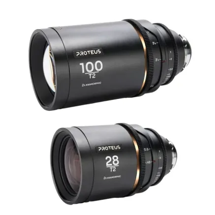 Laowa Proteus 2X Anamorphic 2-Lens Bundle Set C (28mm, 100mm) - Amber (Meters) Arri PL (Default) + EF
