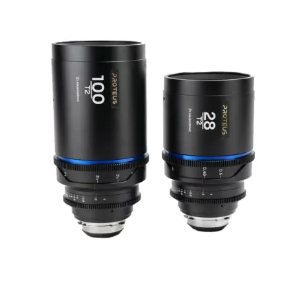 Laowa Proteus 2X Anamorphic 2-Lens Bundle Set C (28mm, 100mm) - Blue (Meters) Arri PL (Default) + EF