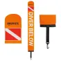 Discontinued - Mares Buoy Diver Below in bright orange - 160cm length with 20m of line
