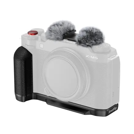 SmallRig 4876 L Shape Mount Plate with Silicone Handle for FUJIFILM X M5 (Black)