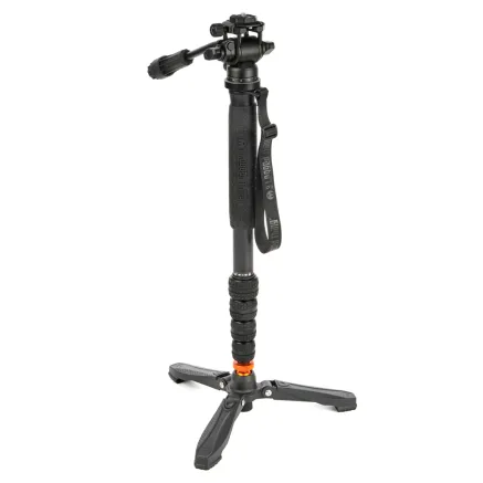 3 Legged Thing Punks Taylor 2.0 Monopod Kit w/DOCZ2 Foot Stabilizer & AH Trinity Darkness/Matte Black TAYLORSKDARK